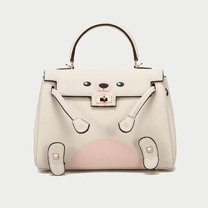 Chic Cream and Pink Handbag H Kelly 20 doll bear mini dog kawaii Kelly animated